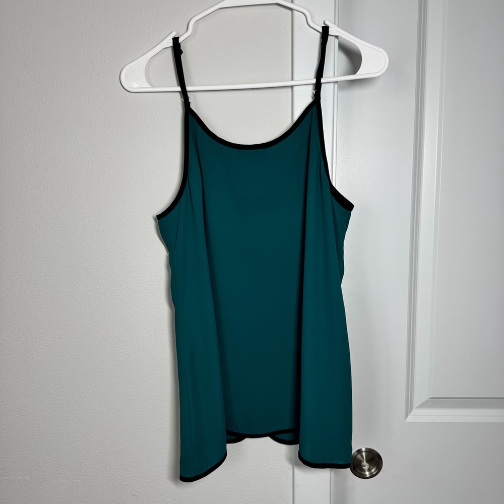 The Limited Tank Top Camisole Size Medium Teal Black Office Business Casual - Picture 6 of 9